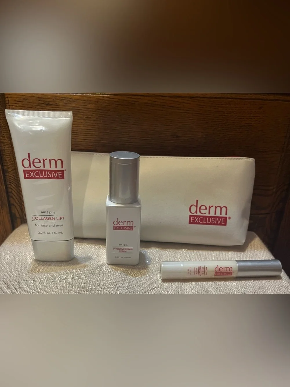 Derm Exclusive Collagen Lift, Repair Serum, Fill & Freeze Wrinkle Treatment  New